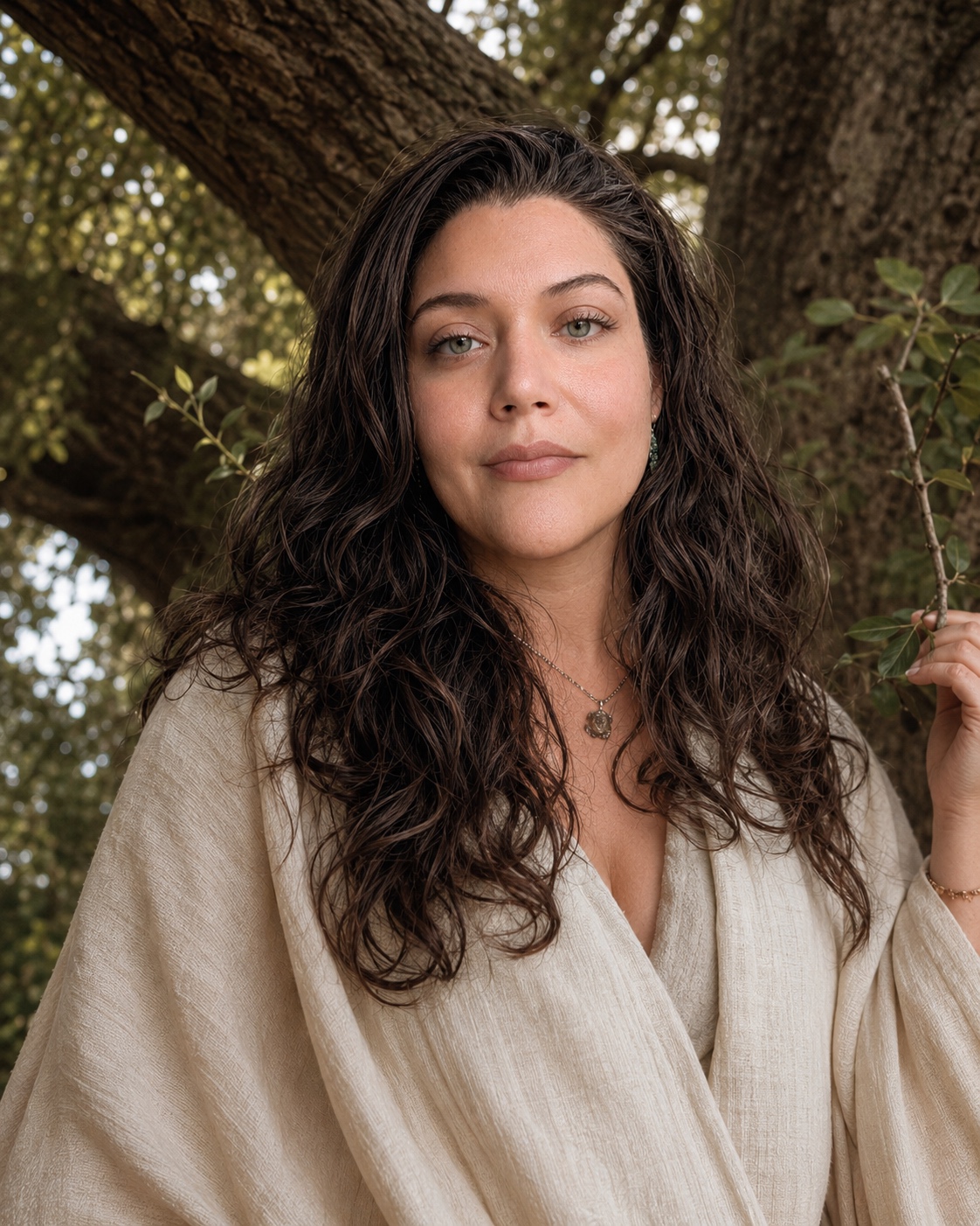 Adi Marie in an outdoor portrait — soft light, candid posture
